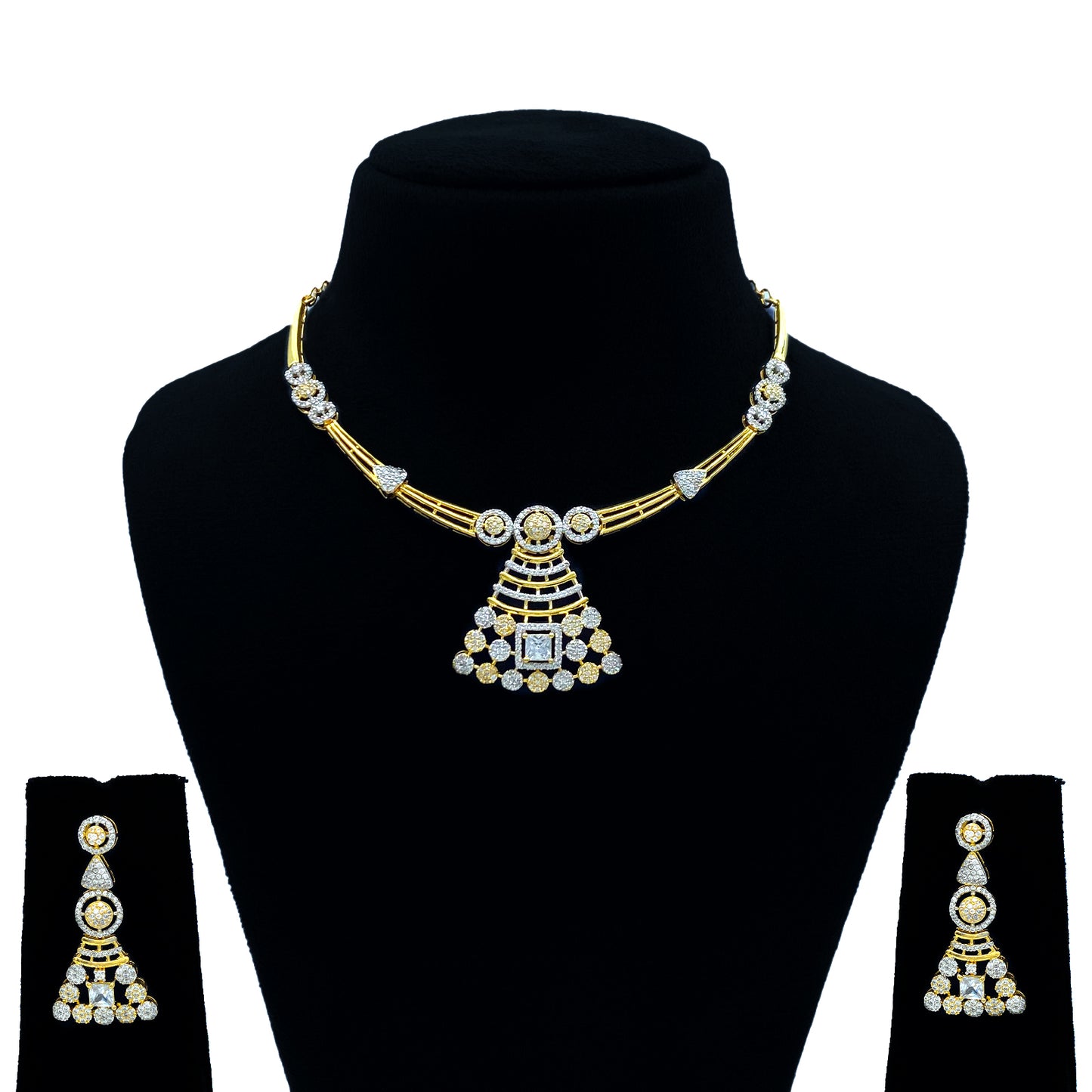 Sundari AD Studded Necklace Set