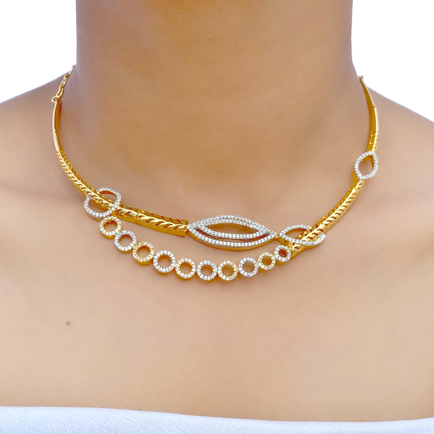 Shanaya AD Studded Necklace Set