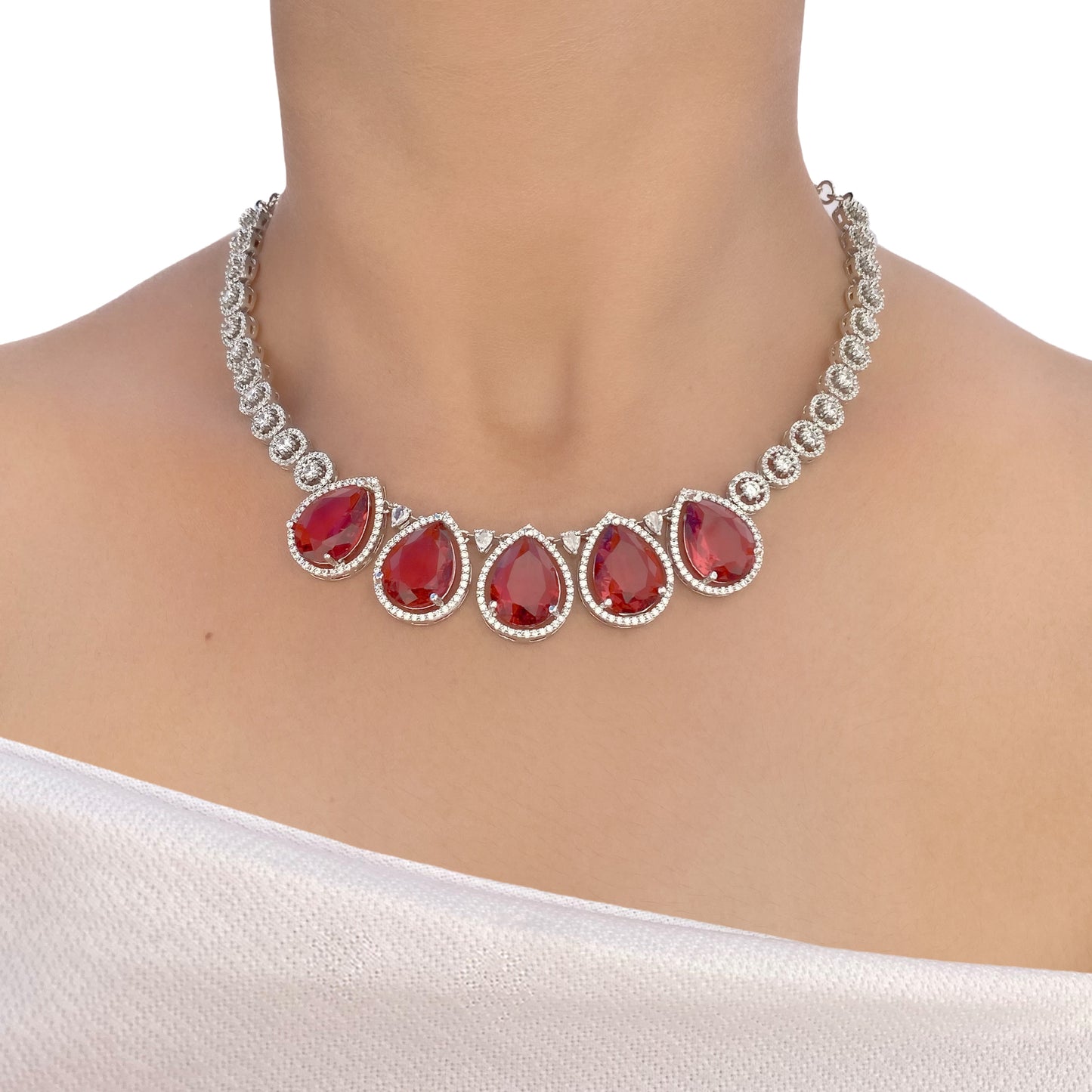 Veda AD Studded Necklace Set