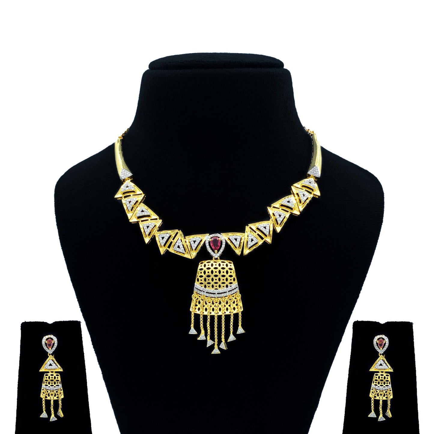 Sira AD Studded Necklace Set