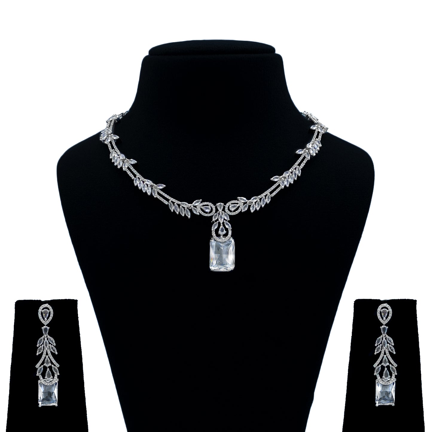 Neelima AD Studded Necklace Set