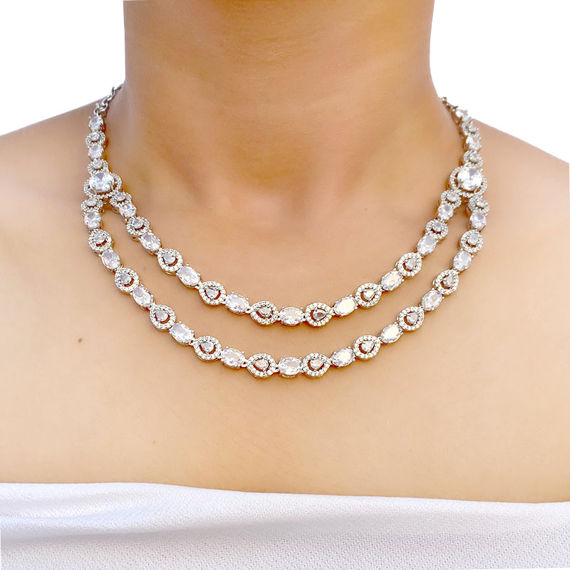 Pari AD Studded Necklace Set