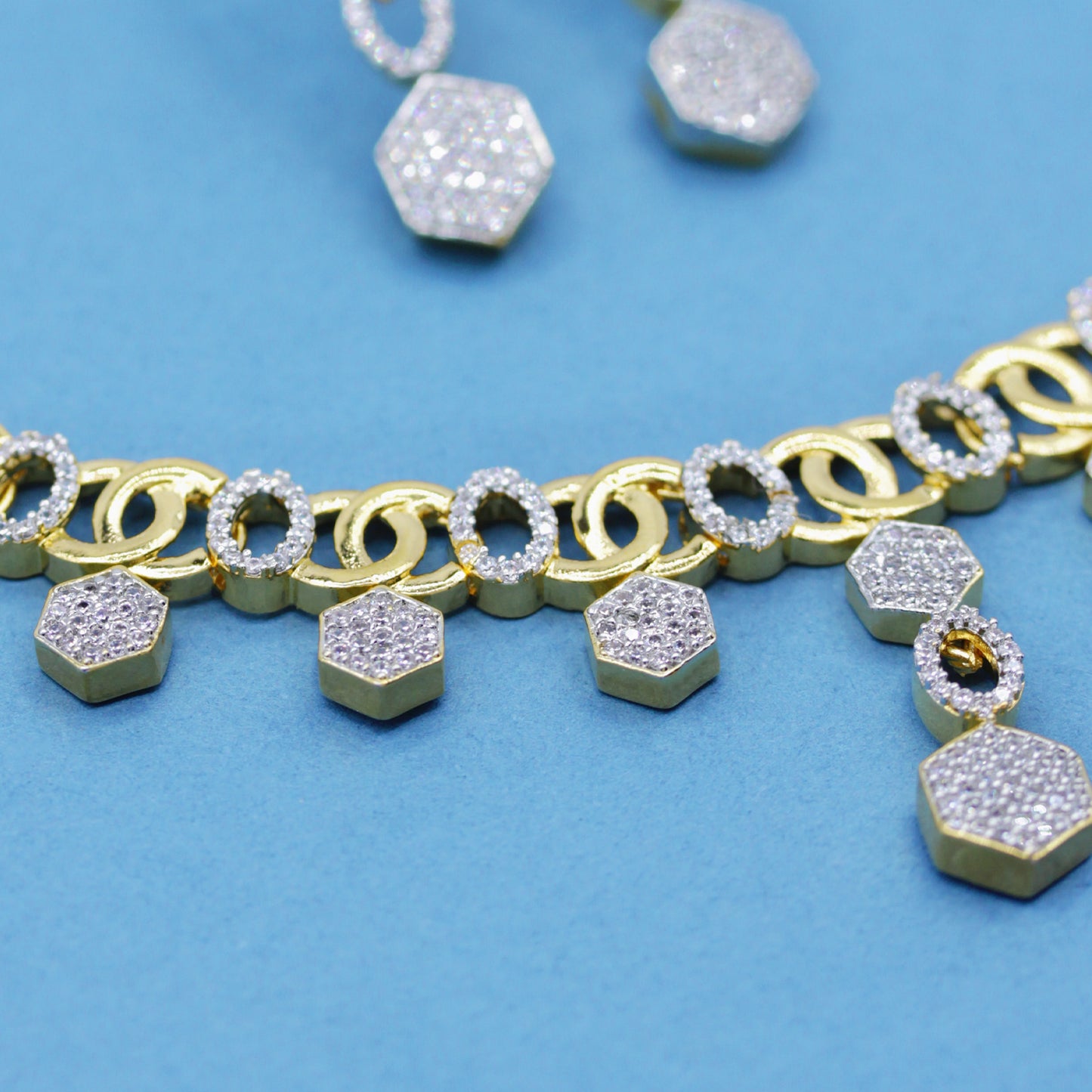 Kiran AD Studded Necklace Set