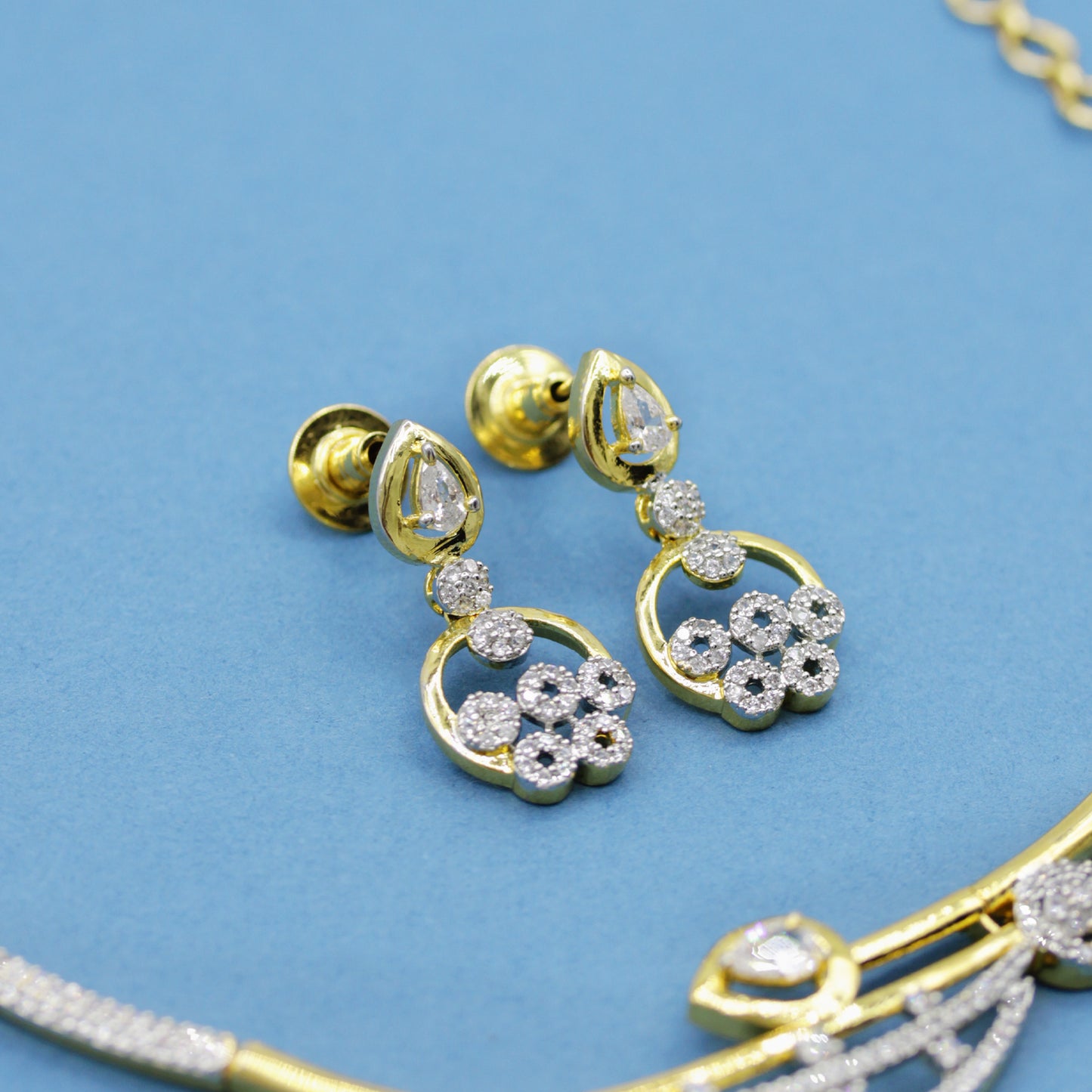 Rivaaz AD Studded Necklace Set