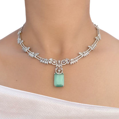 Neelima AD Studded Necklace Set