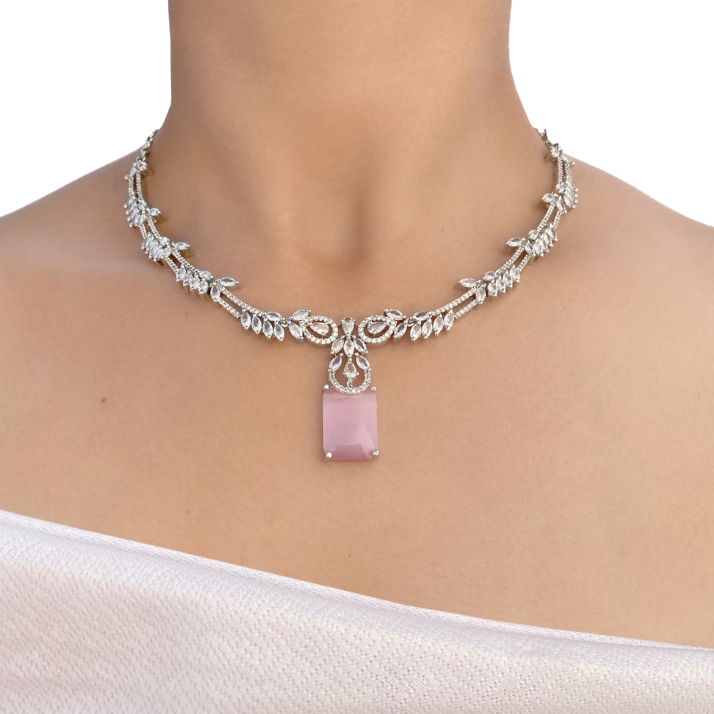 Neelima AD Studded Necklace Set