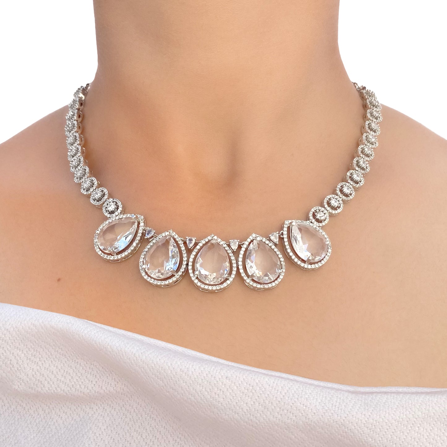 Veda AD Studded Necklace Set