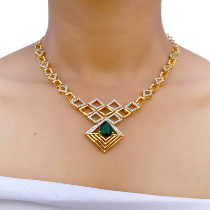 Rajasi AD Studded Necklace Set