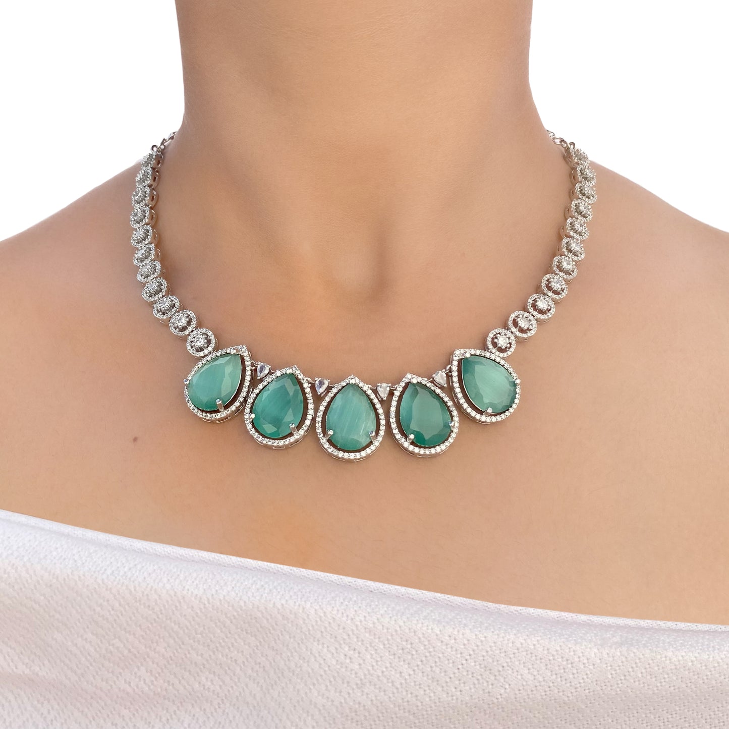 Veda AD Studded Necklace Set