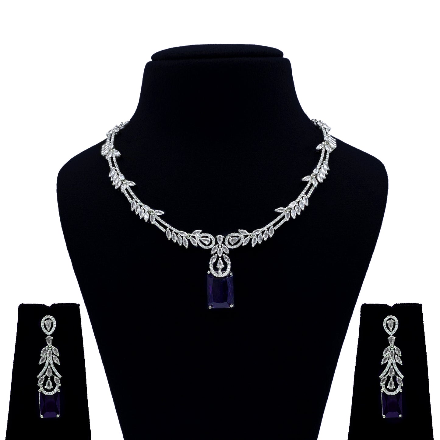 Neelima AD Studded Necklace Set