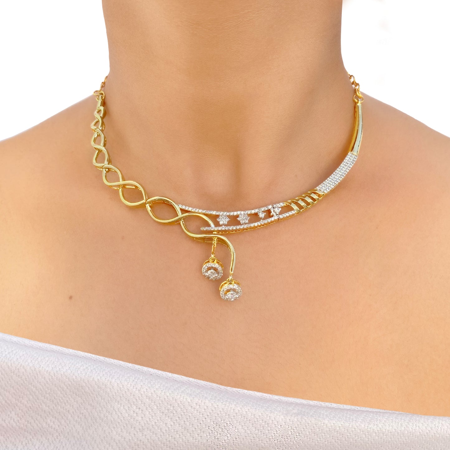 Kanika AD Studded Necklace Set