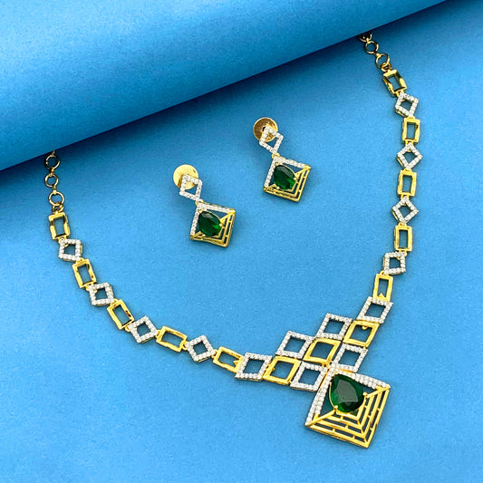Rajasi AD Studded Necklace Set
