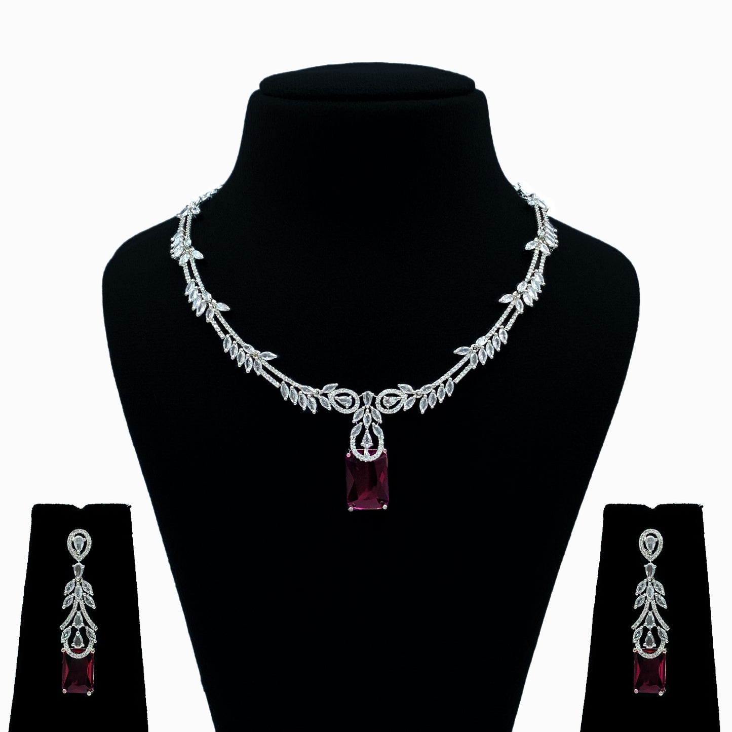 Neelima AD Studded Necklace Set