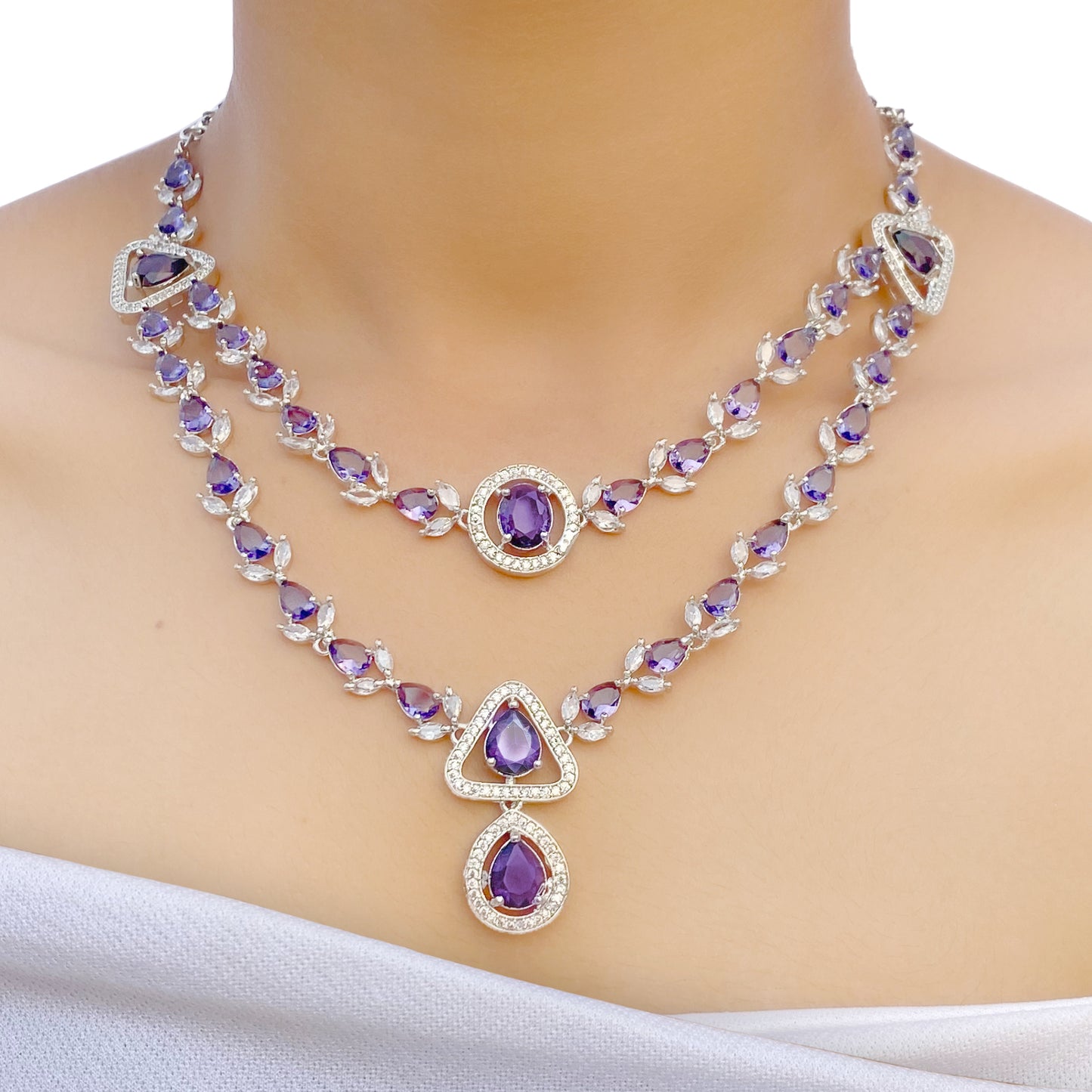 Samudra AD Studded Necklace Set