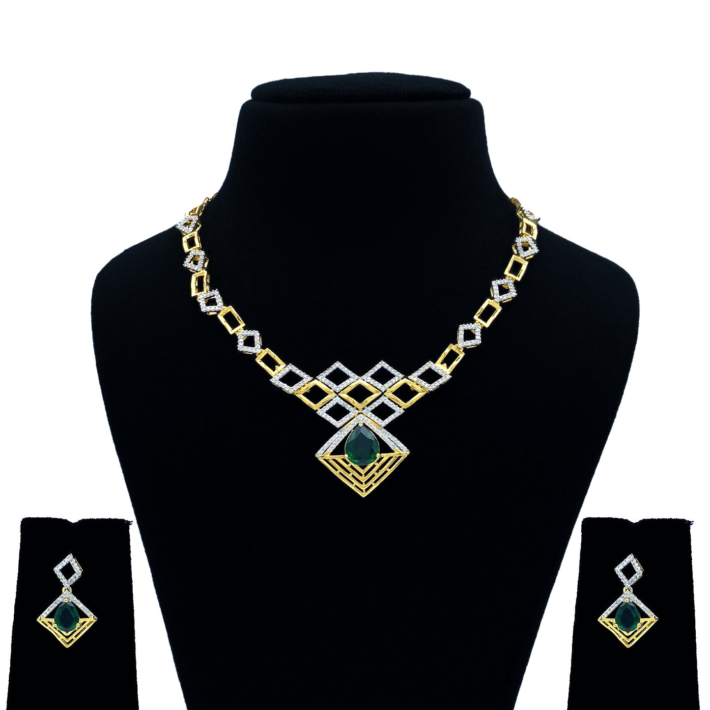 Rajasi AD Studded Necklace Set