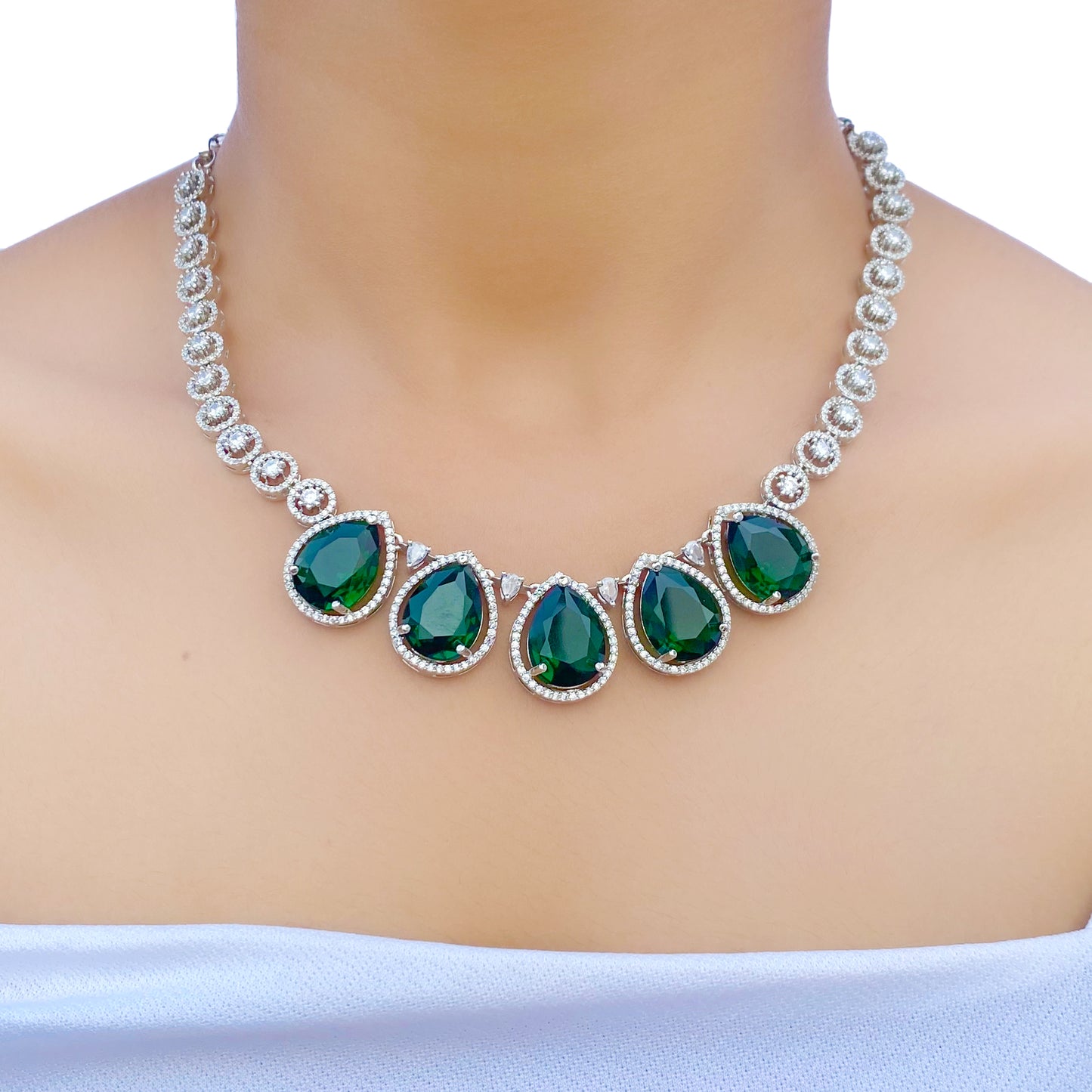 Veda AD Studded Necklace Set