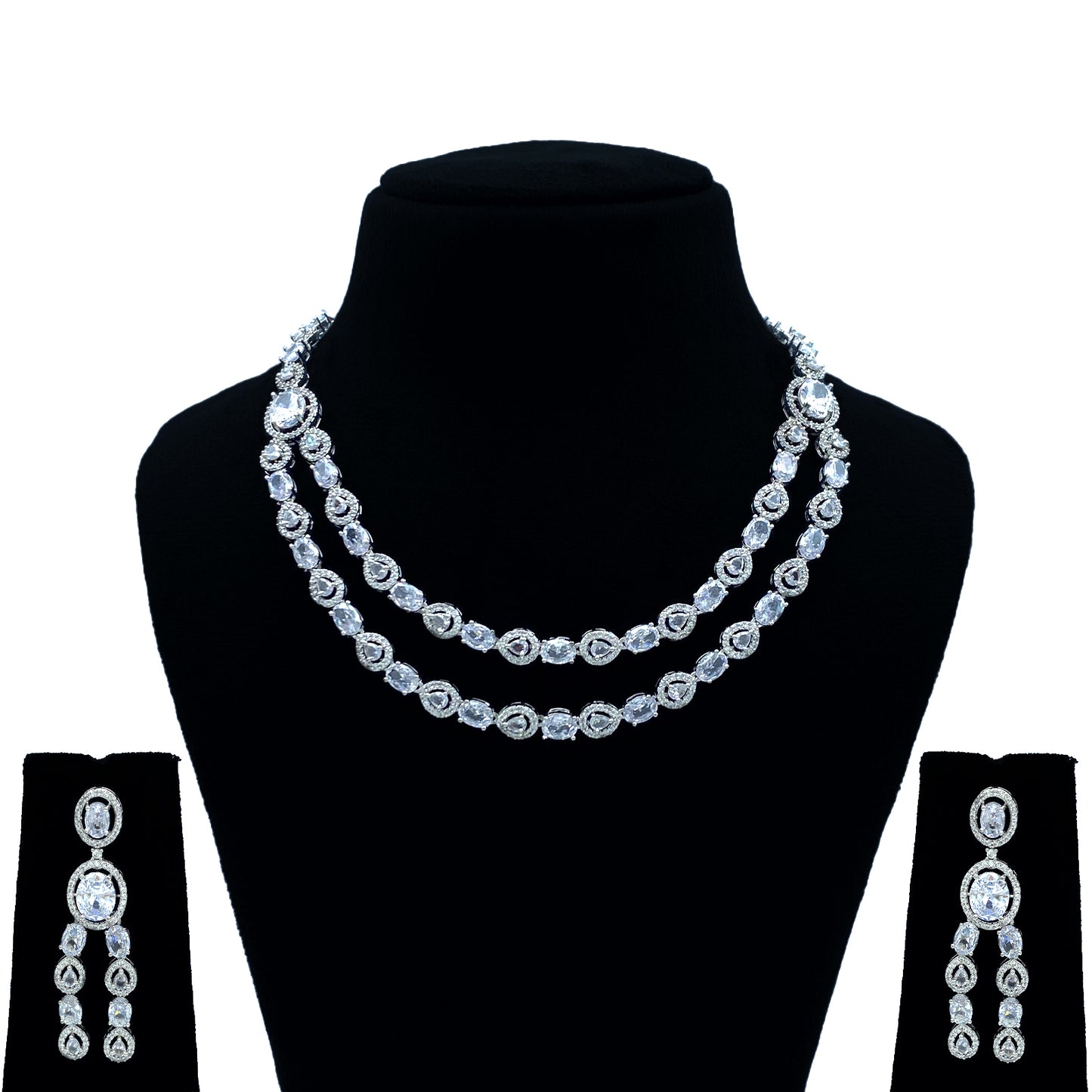 Pari AD Studded Necklace Set