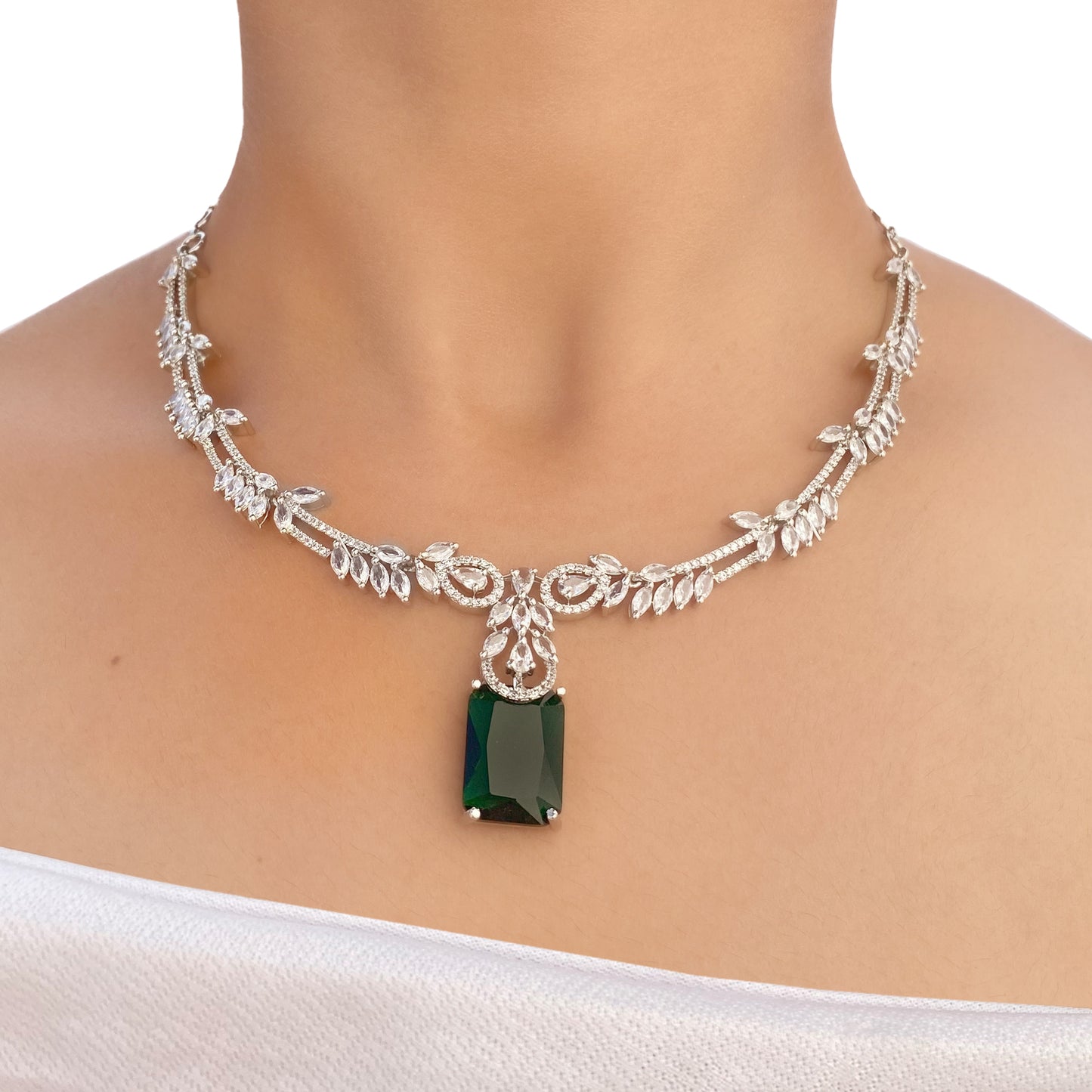 Neelima AD Studded Necklace Set