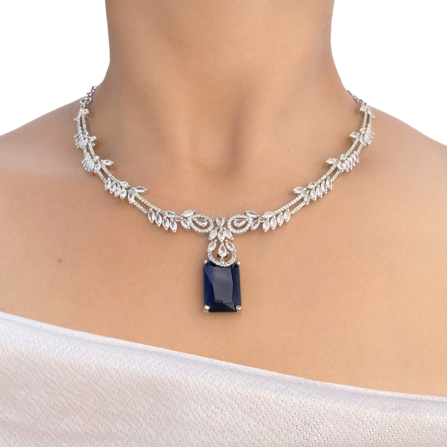Neelima AD Studded Necklace Set