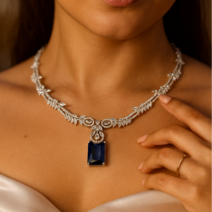 Neelima AD Studded Necklace Set