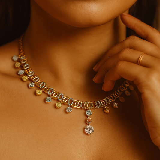 Kiran AD Studded Necklace Set