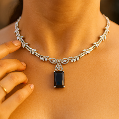 Neelima AD Studded Necklace Set