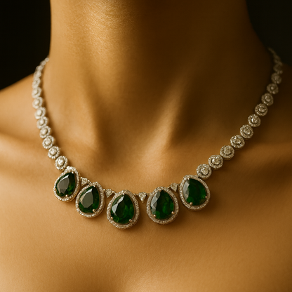 Veda AD Studded Necklace Set