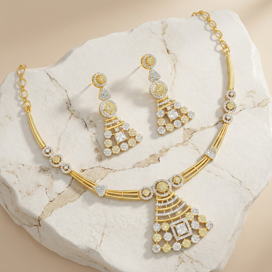 Sundari AD Studded Necklace Set