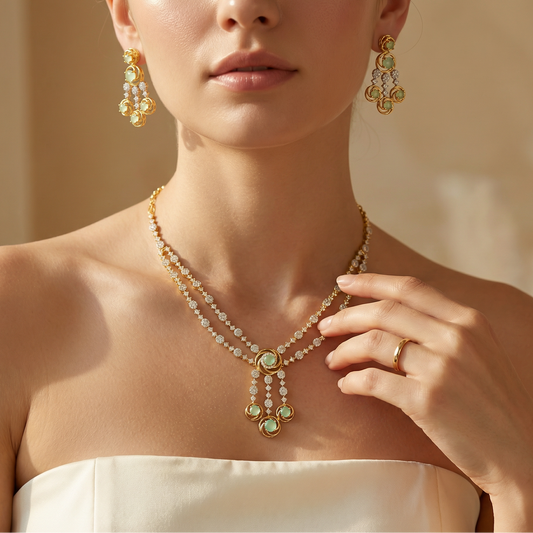 Lavanya AD Studded Necklace Set