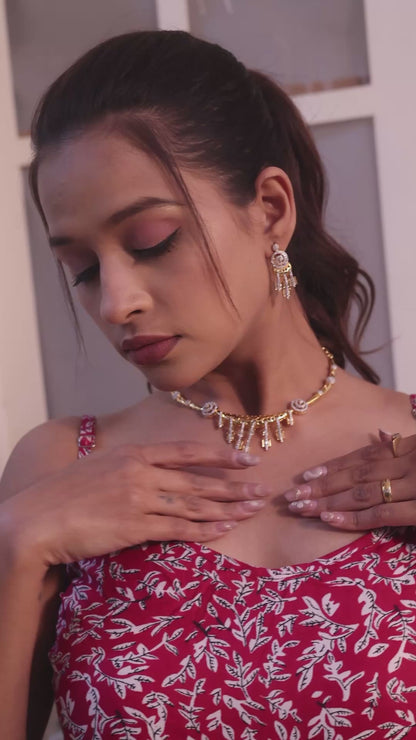 Indrani AD Studded Necklace Set